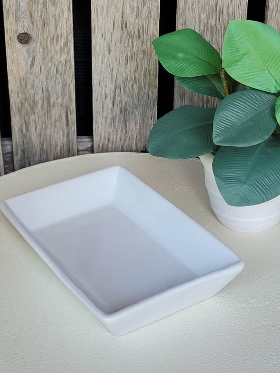 Source Unknown Other - White Rectangular Ceramic Serving Dish